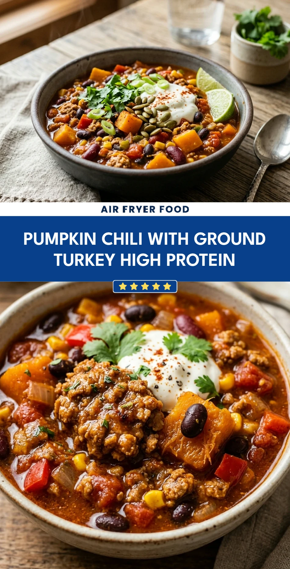 Pumpkin Chili With Ground Turkey High Protein