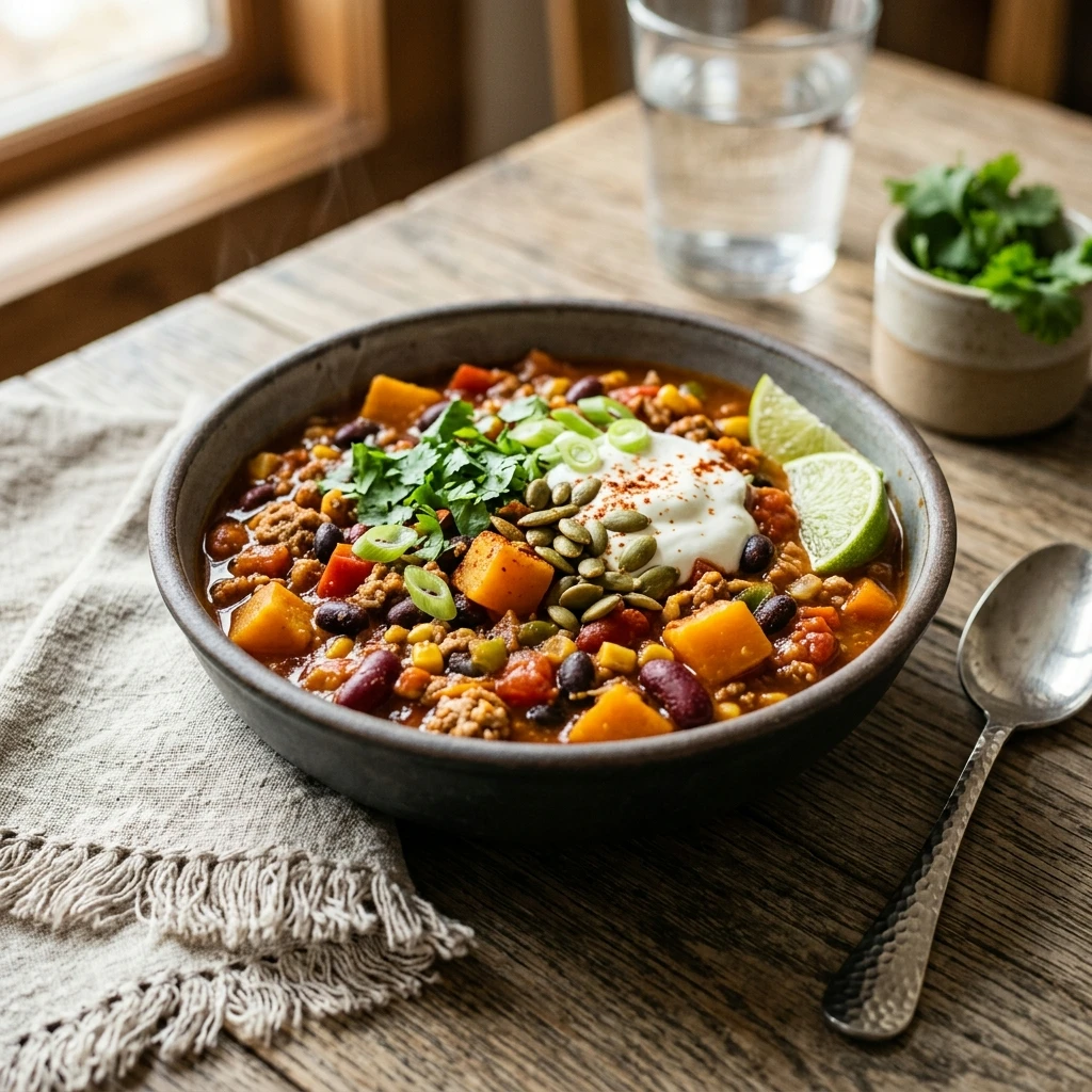 Pumpkin Chili With Ground Turkey High Protein