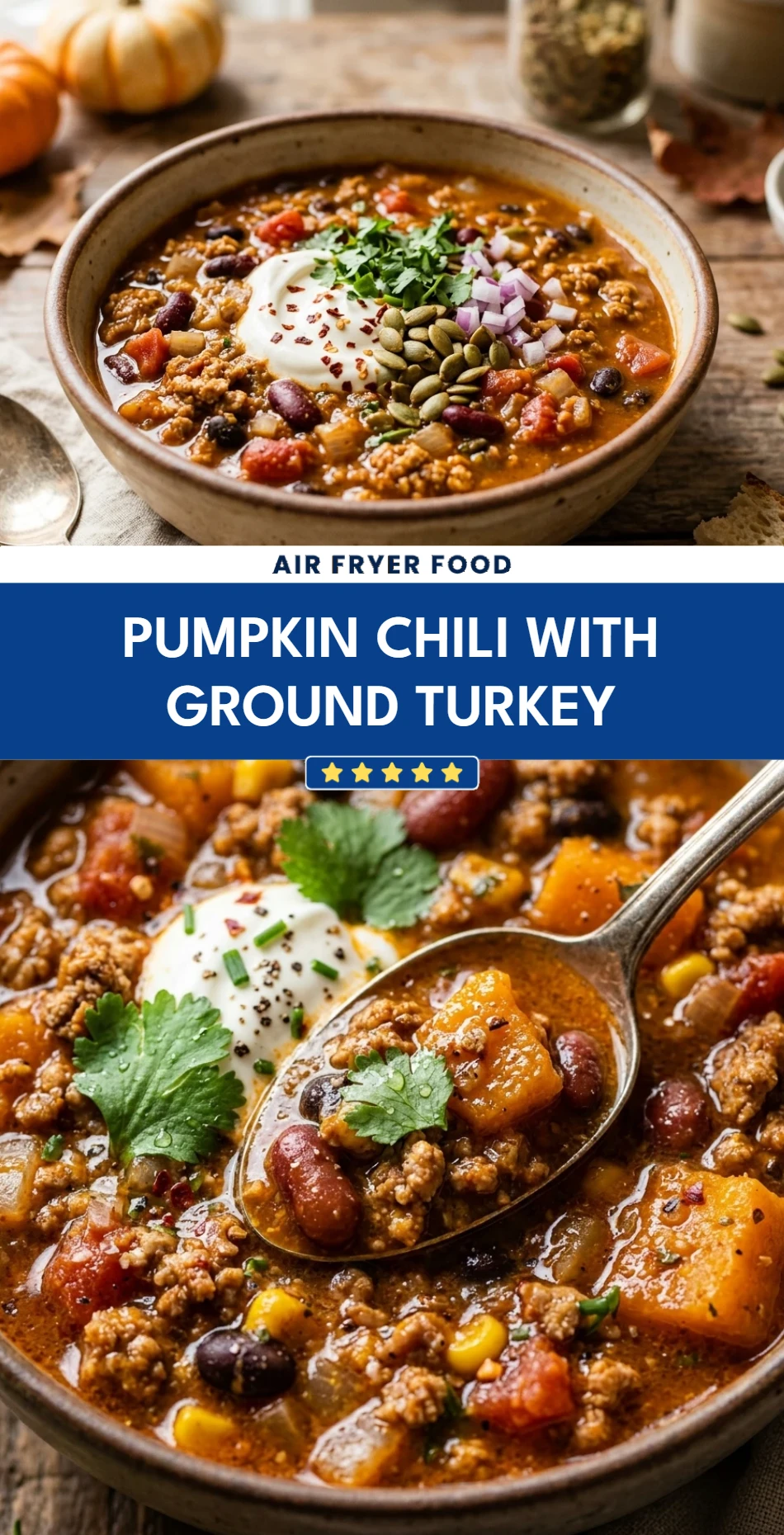 Pumpkin Chili With Ground Turkey