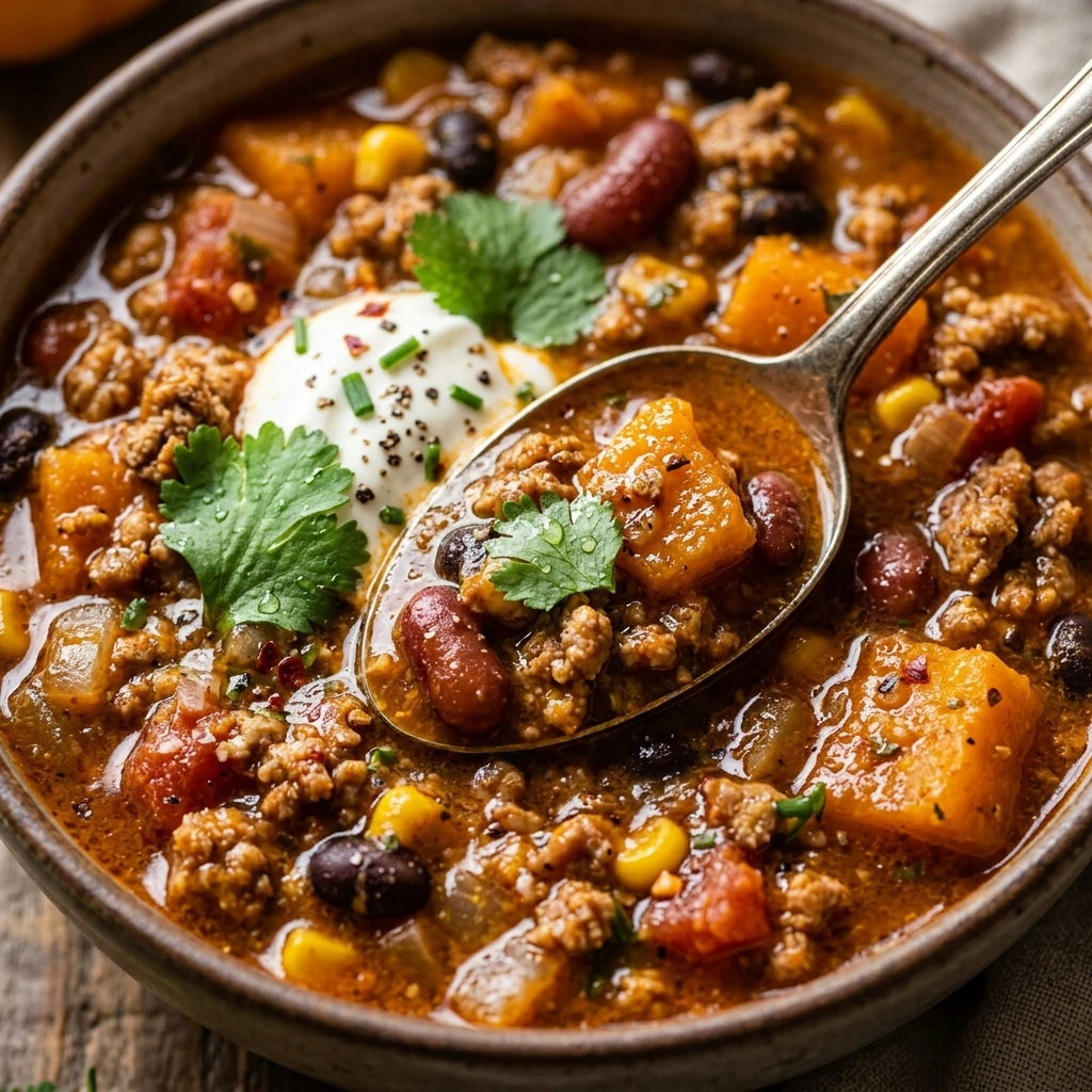 Pumpkin Chili With Ground Turkey