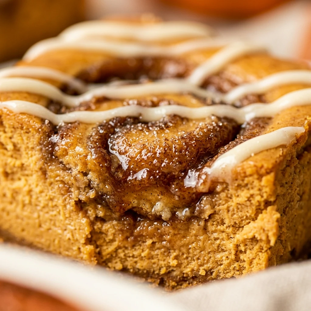 Pumpkin Cinnamon Roll Cheesecake Bars Recipe