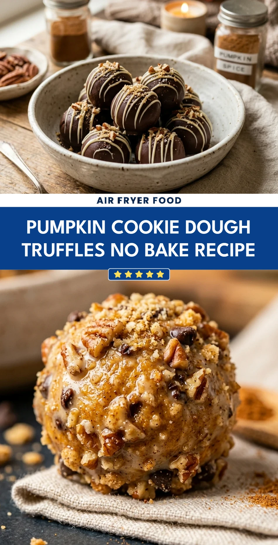 Pumpkin Cookie Dough Truffles No Bake Recipe