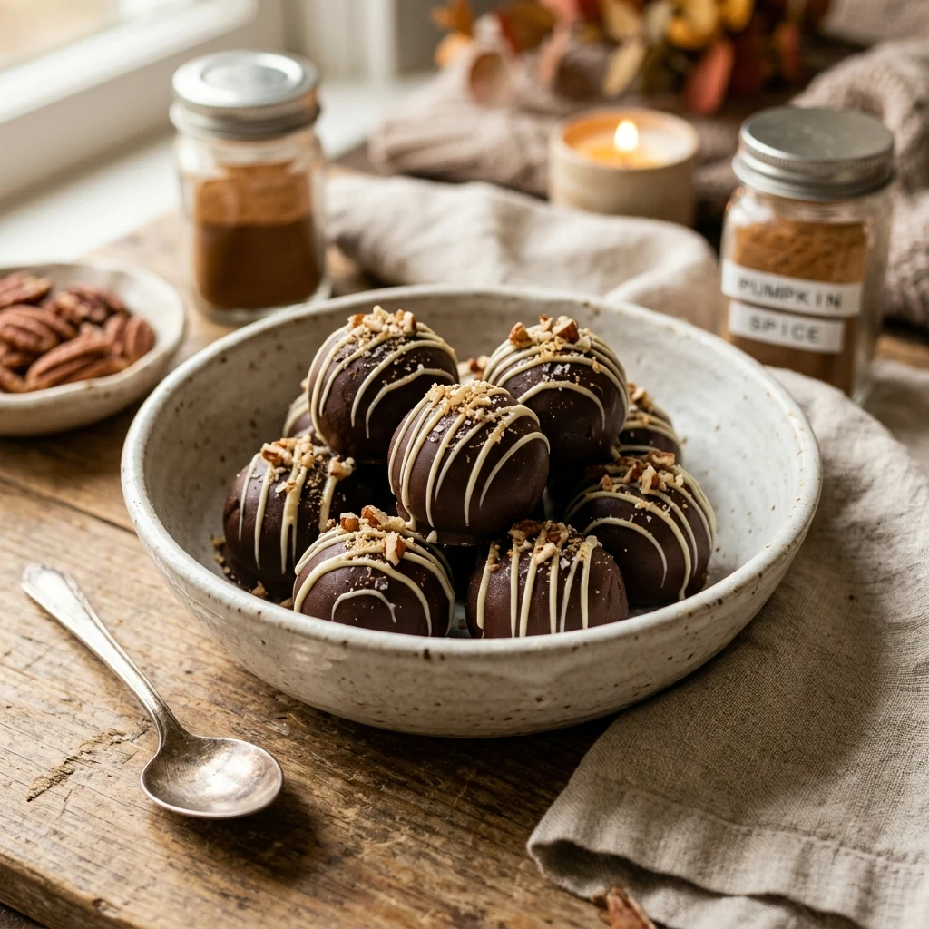 Pumpkin Cookie Dough Truffles No Bake Recipe