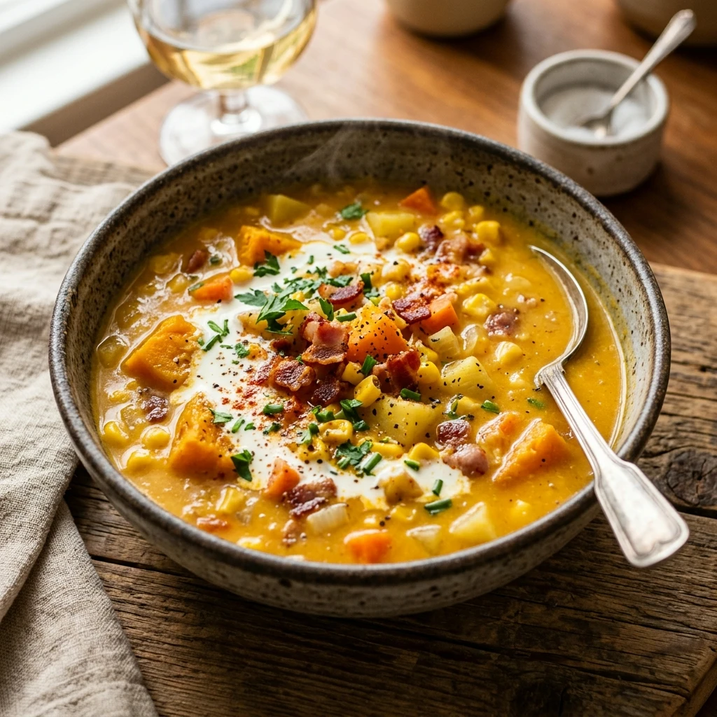 Pumpkin Corn Chowder
