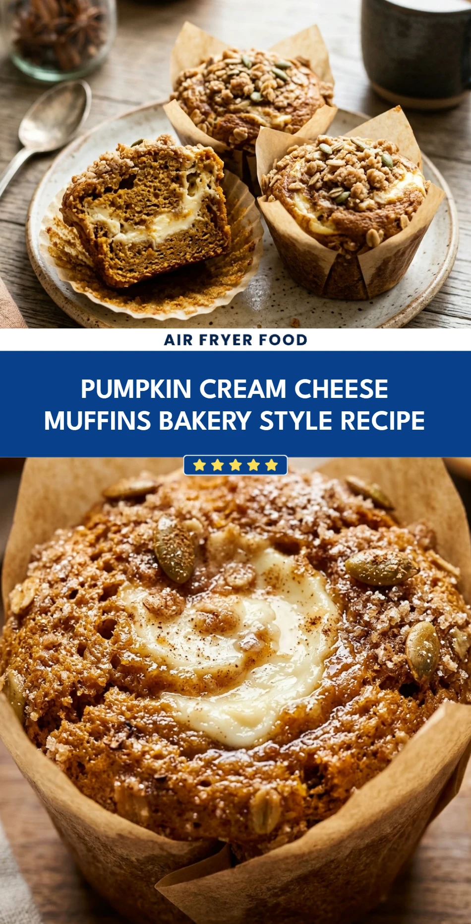 Pumpkin Cream Cheese Muffins Bakery Style Recipe