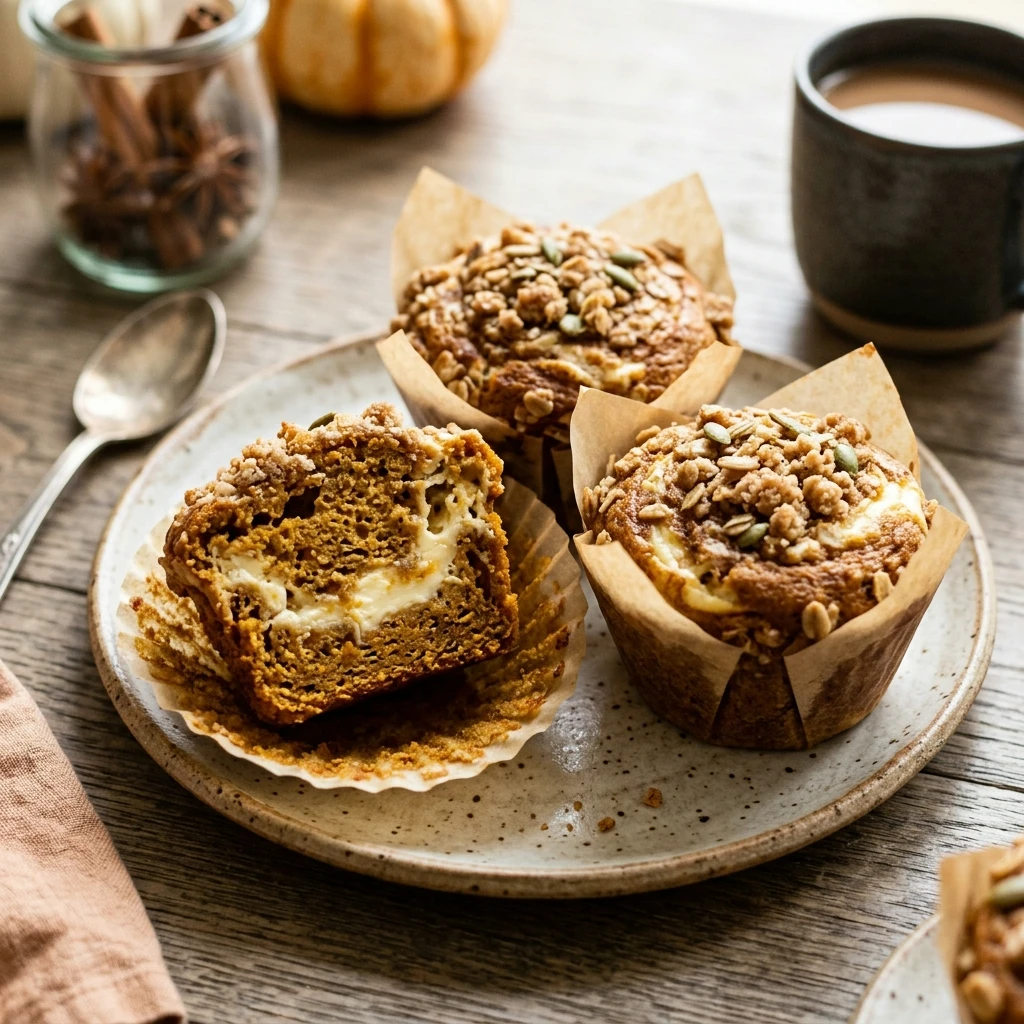 Pumpkin Cream Cheese Muffins Bakery Style Recipe