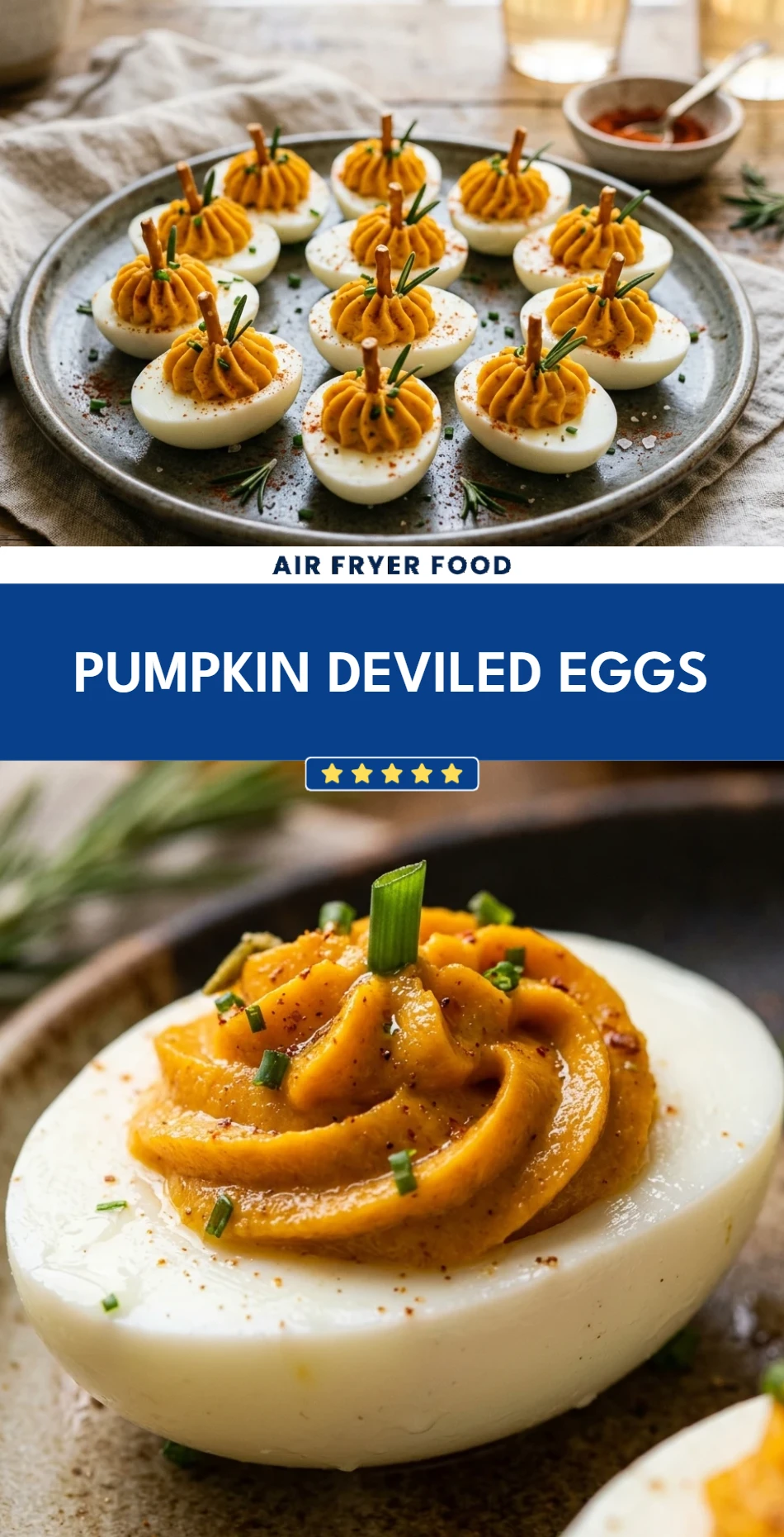 Pumpkin Deviled Eggs