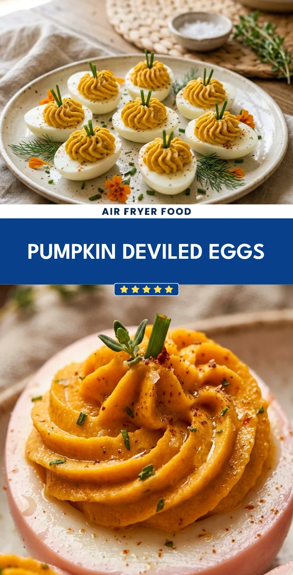 Pumpkin Deviled Eggs
