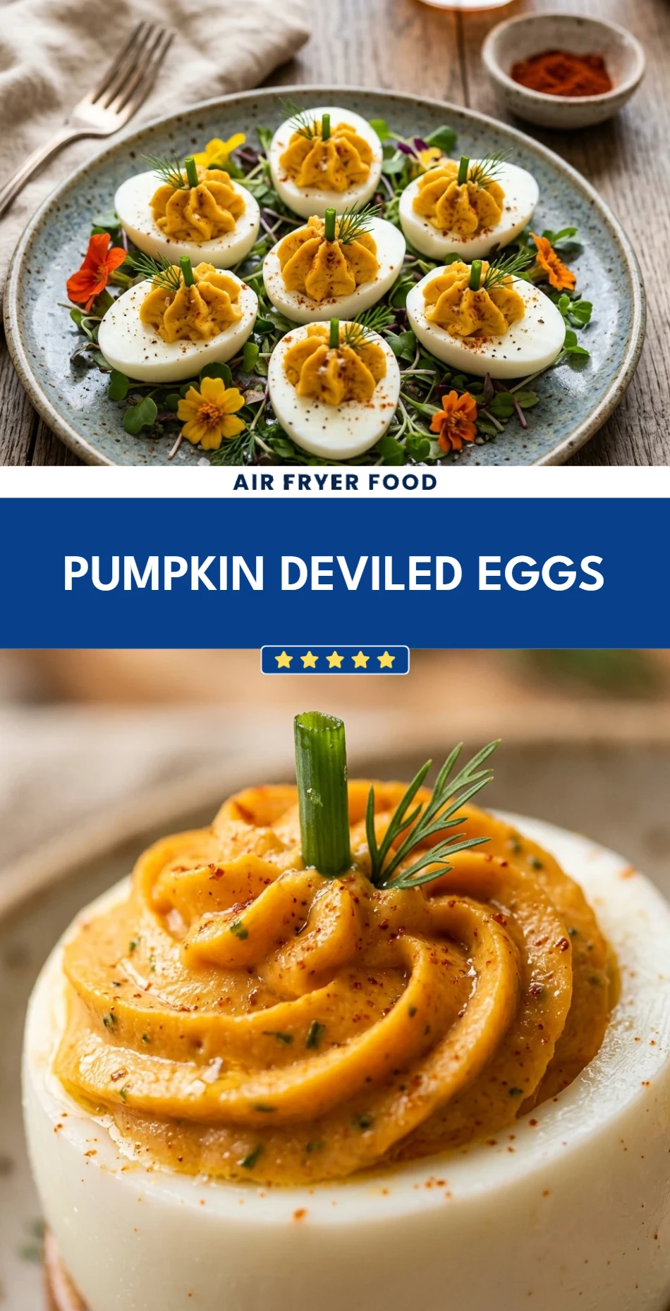 Pumpkin Deviled Eggs
