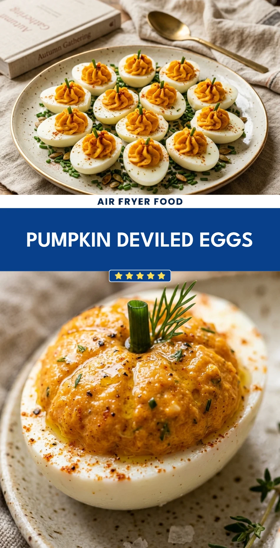 Pumpkin Deviled Eggs