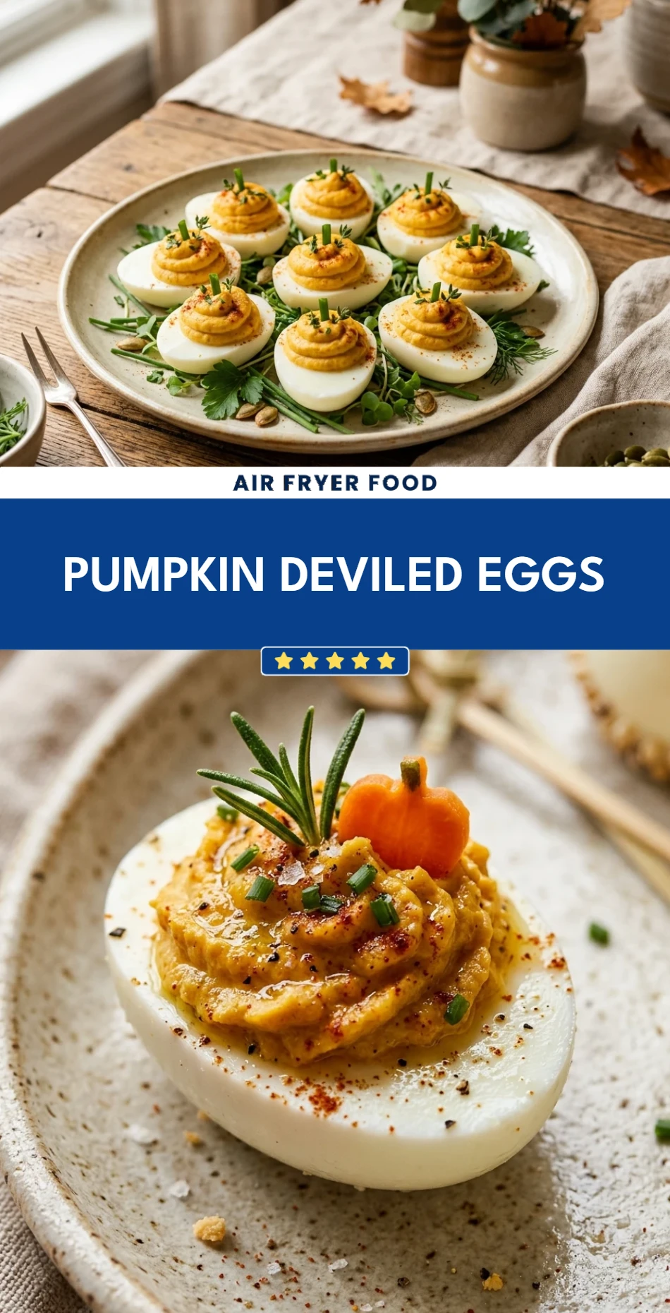 Pumpkin Deviled Eggs