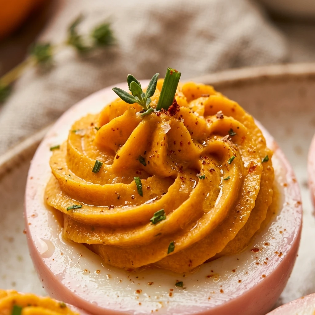 Pumpkin Deviled Eggs
