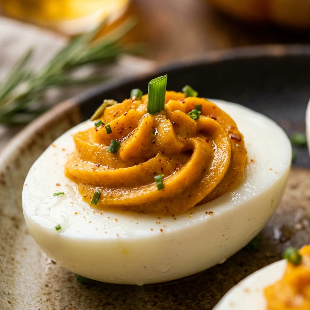 Pumpkin Deviled Eggs