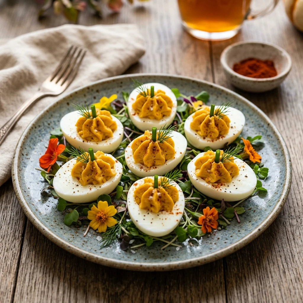 Pumpkin Deviled Eggs