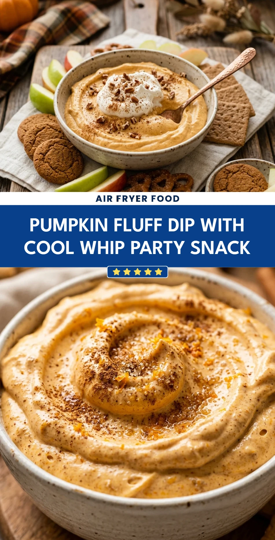 Pumpkin Fluff Dip With Cool Whip Party Snack
