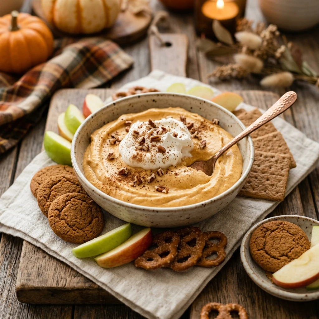 Pumpkin Fluff Dip With Cool Whip Party Snack