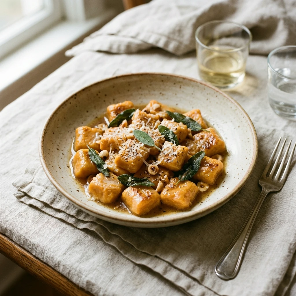 Pumpkin Gnocchi With Sage Butter