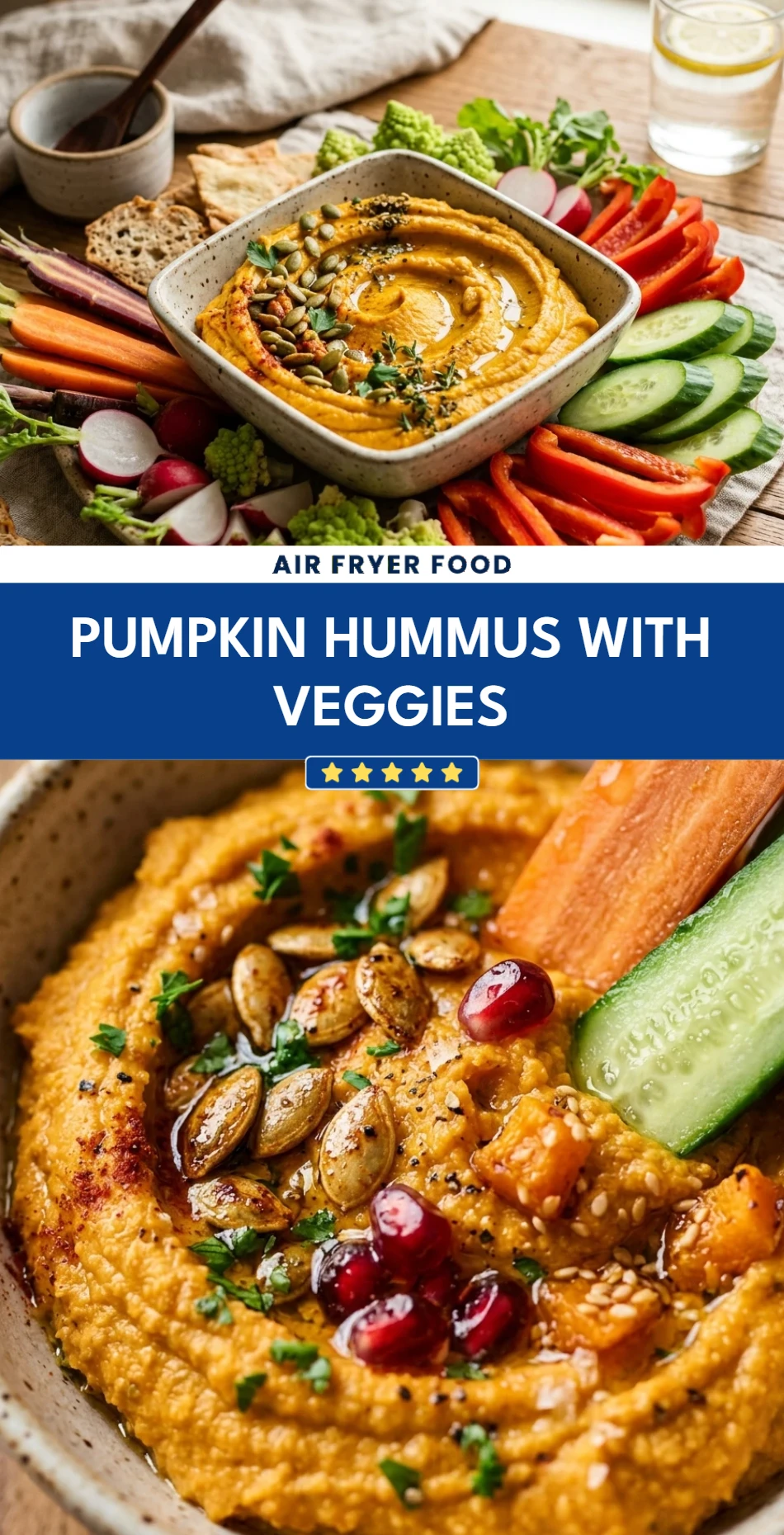 Pumpkin Hummus With Veggies