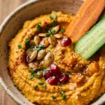 Pumpkin Hummus With Veggies