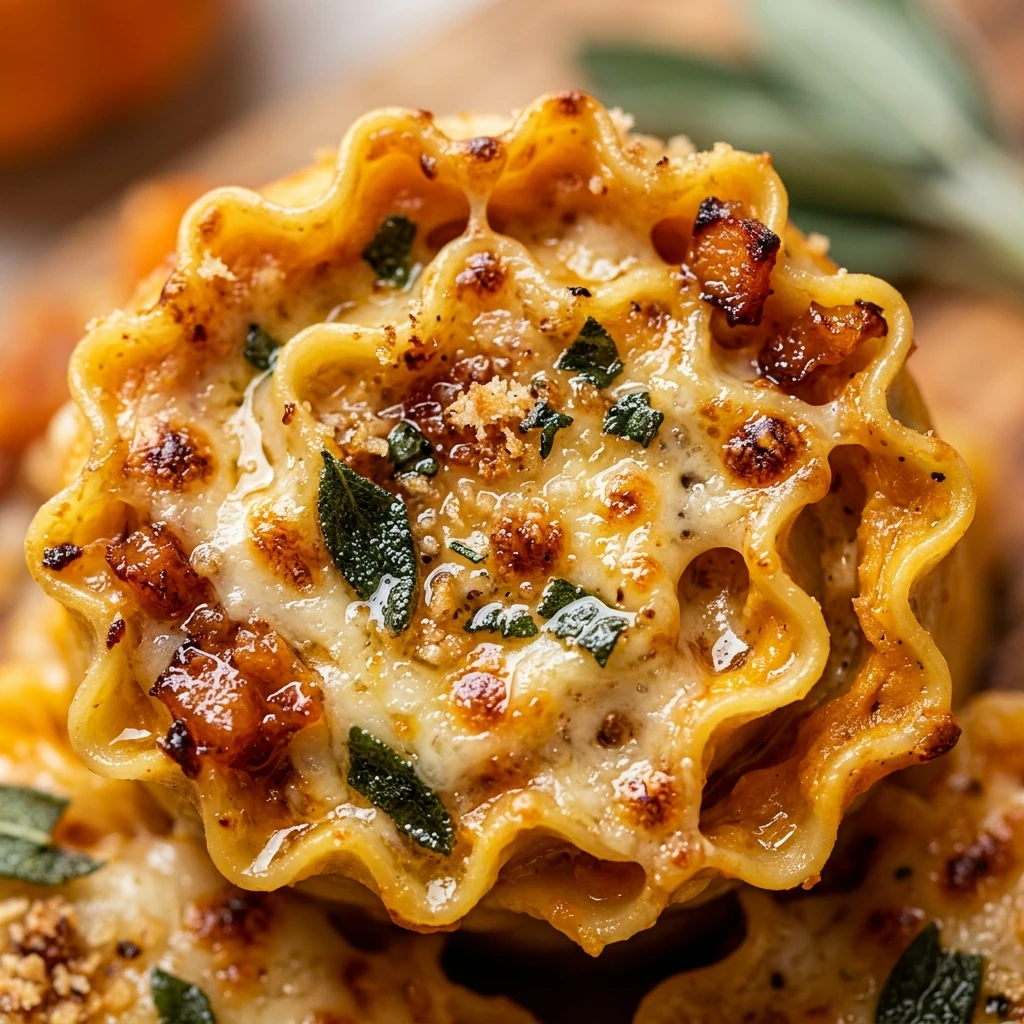 Pumpkin Lasagna Rolls