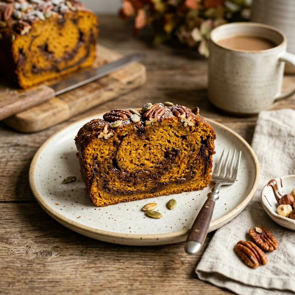 Pumpkin Nutella Swirl Bread Recipe