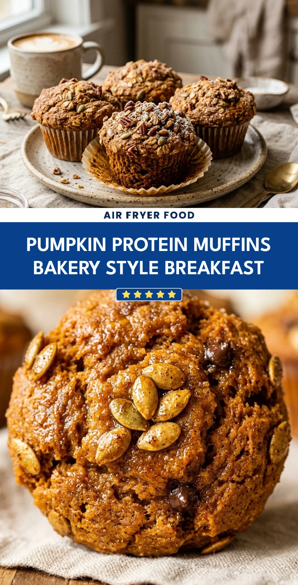 Pumpkin Protein Muffins Bakery Style Breakfast
