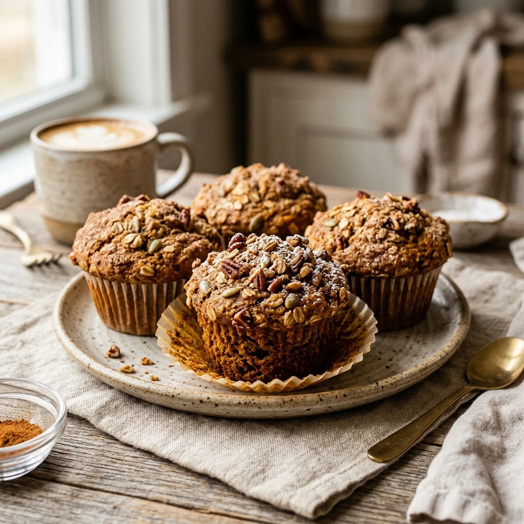 Pumpkin Protein Muffins Bakery Style Breakfast