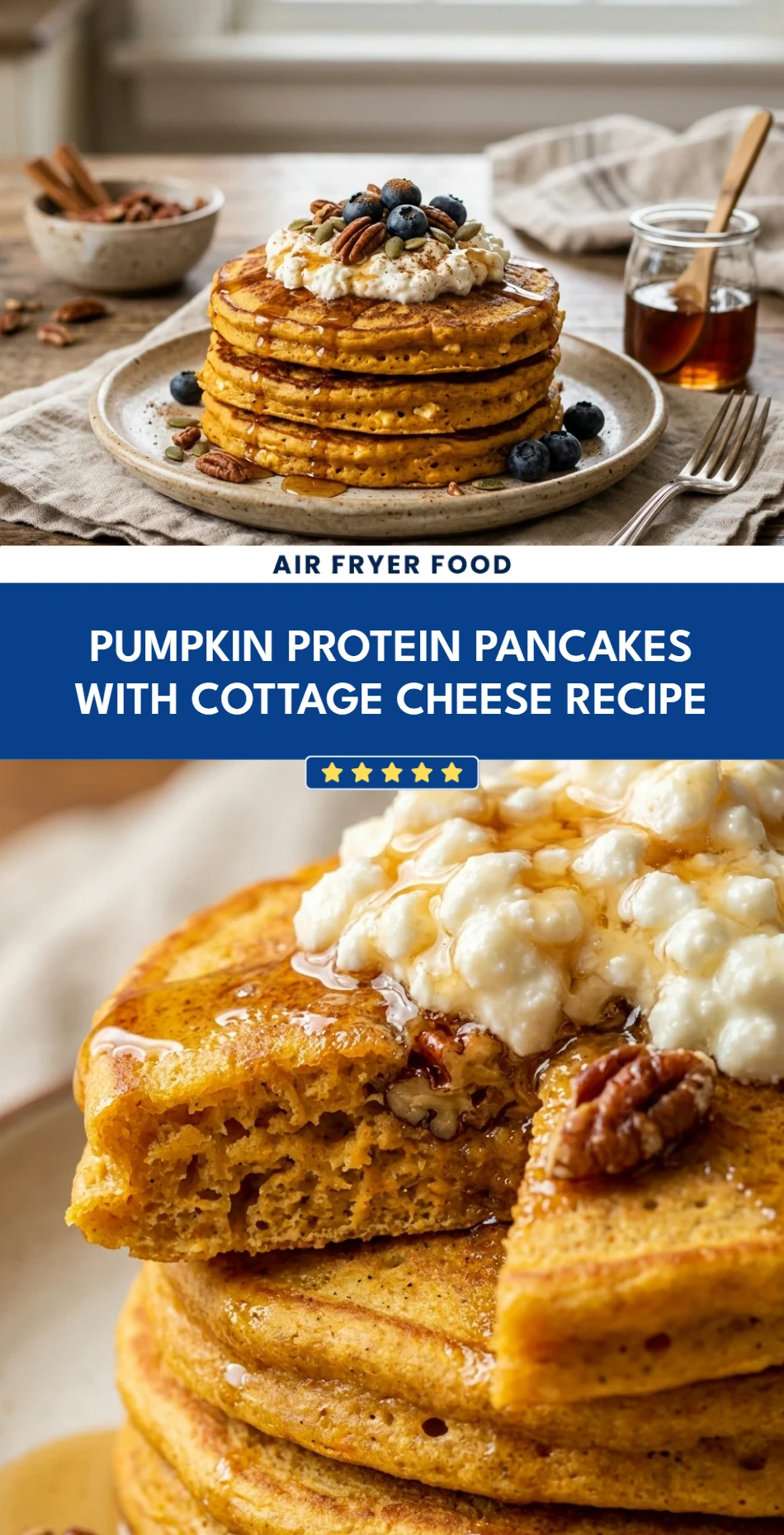 Pumpkin Protein Pancakes With Cottage Cheese Recipe