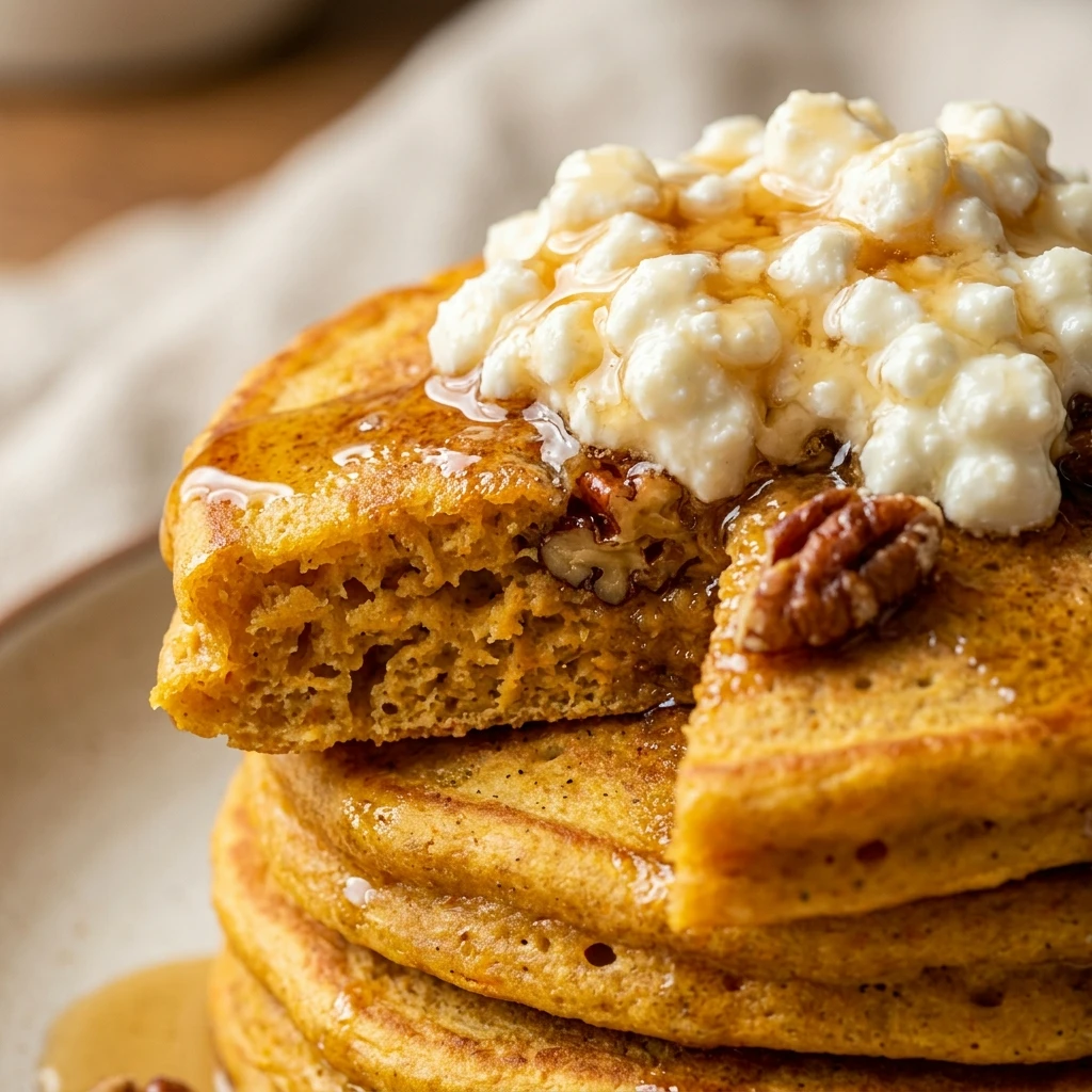 Pumpkin Protein Pancakes With Cottage Cheese Recipe