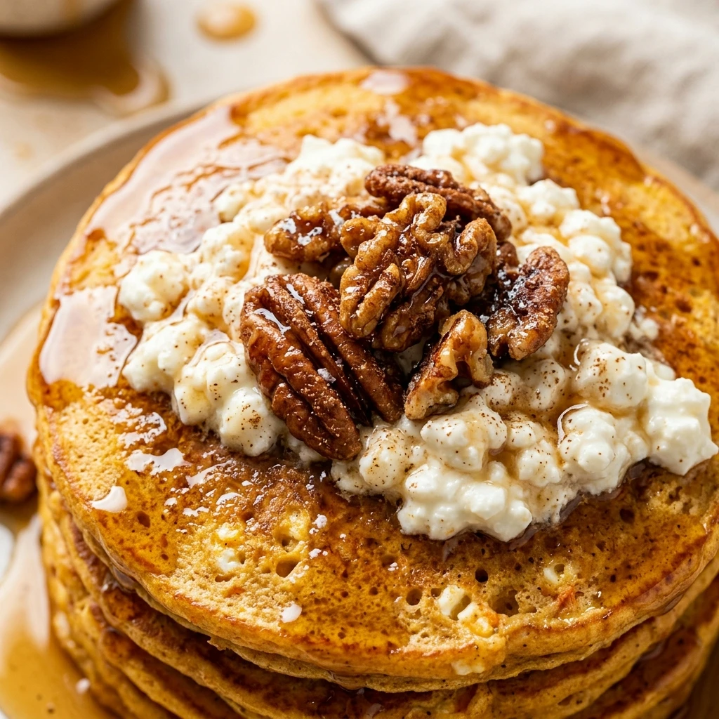 Pumpkin Protein Pancakes With Cottage Cheese