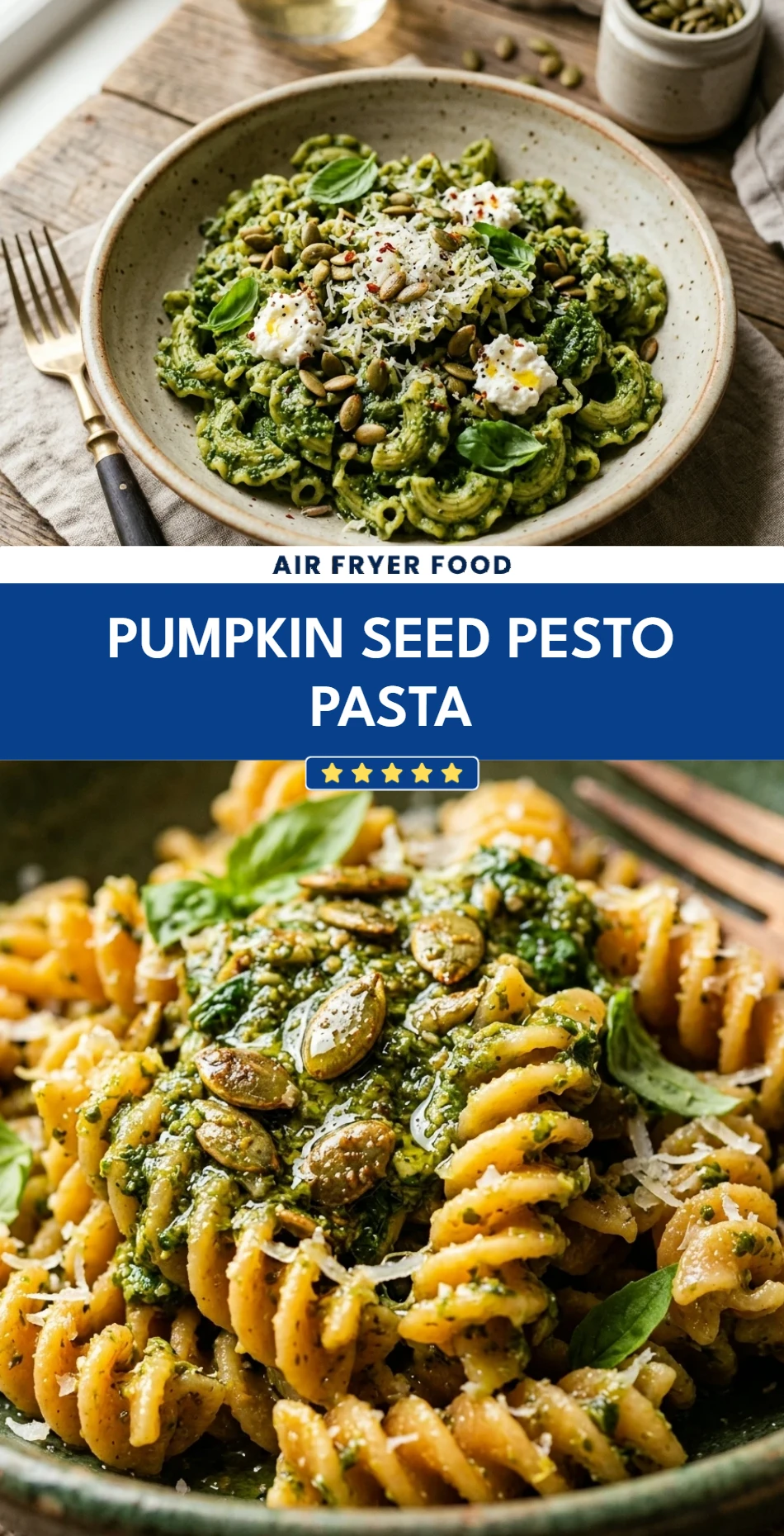 Pumpkin Seed Pesto Pasta