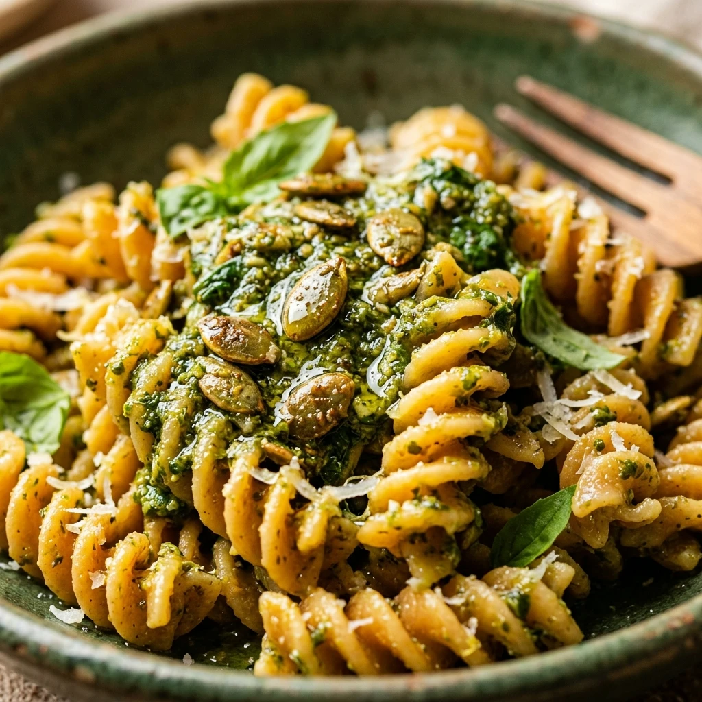Pumpkin Seed Pesto Pasta