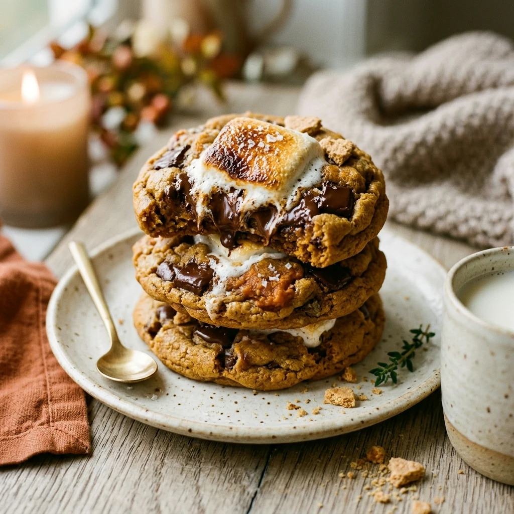 Pumpkin S'mores Cookies Chewy Recipe