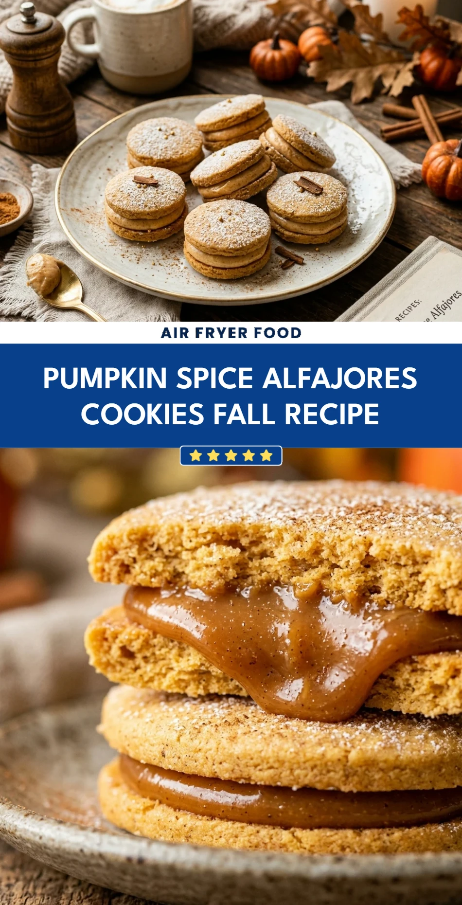 Pumpkin Spice Alfajores Cookies Fall Recipe