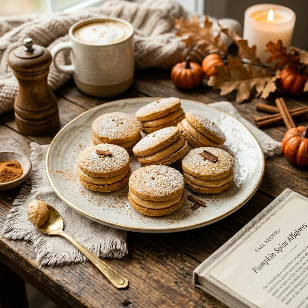 Pumpkin Spice Alfajores Cookies Fall Recipe