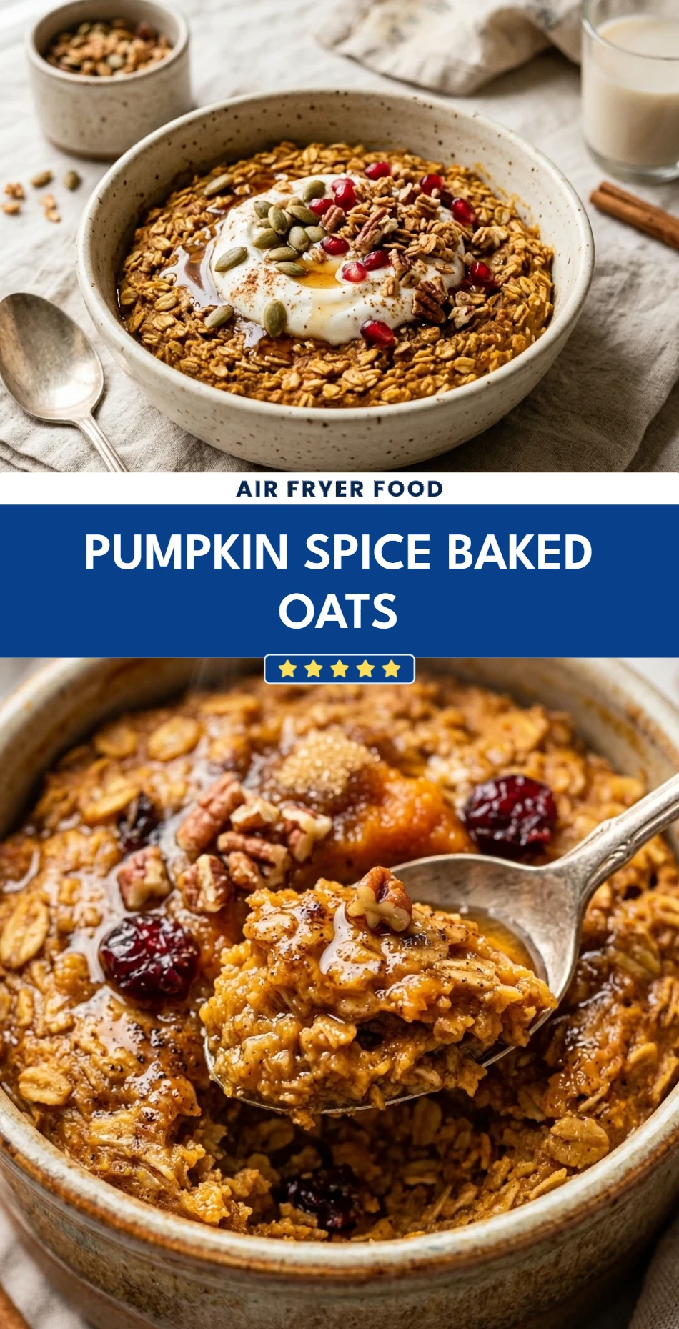 Pumpkin Spice Baked Oats