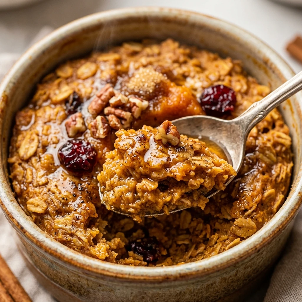 Pumpkin Spice Baked Oats