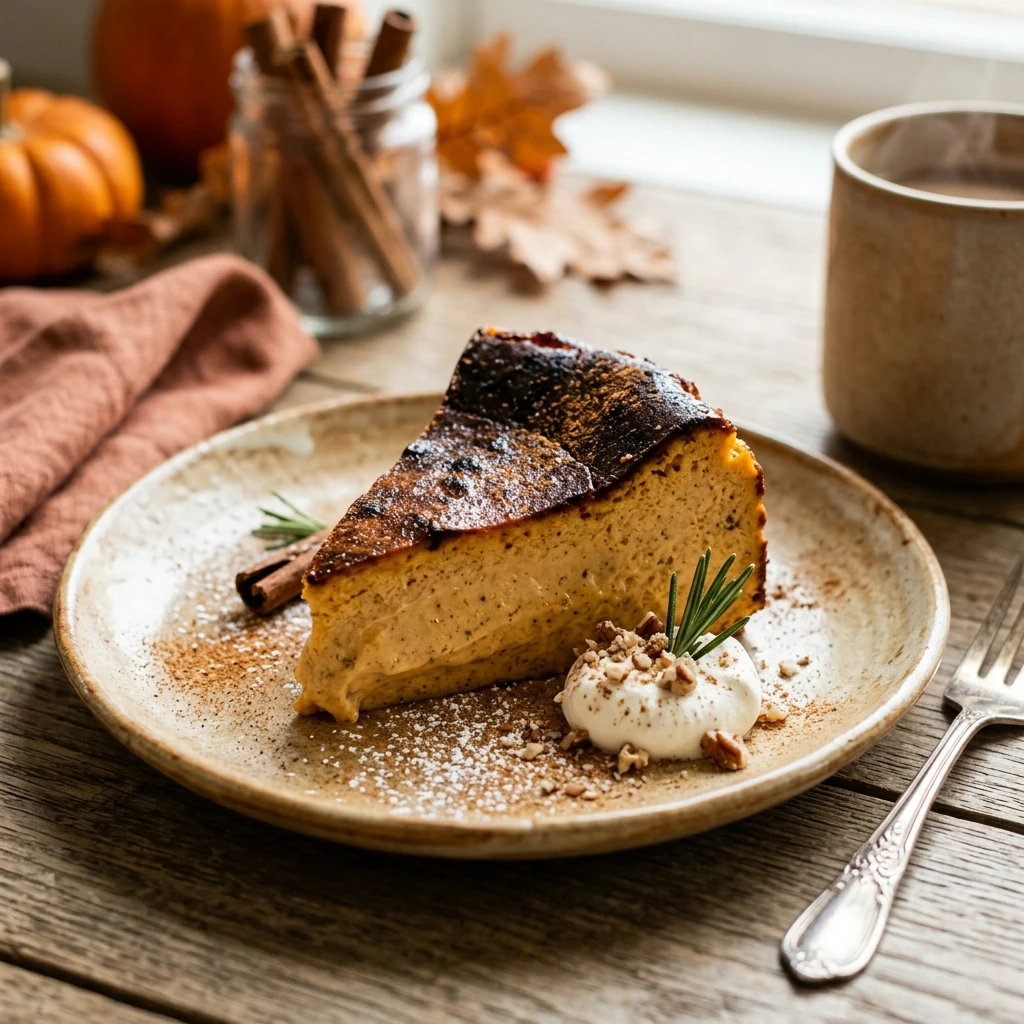Pumpkin Spice Basque Cheesecake Viral Recipe