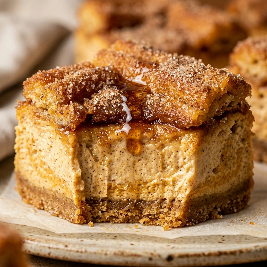 Pumpkin Spice Churro Cheesecake Bars Recipe