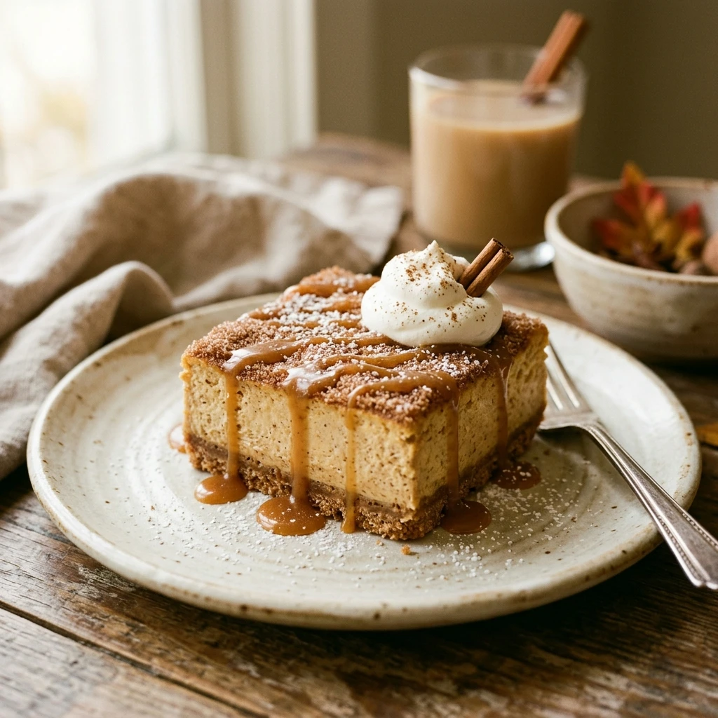 Pumpkin Spice Churro Cheesecake Bars Recipe