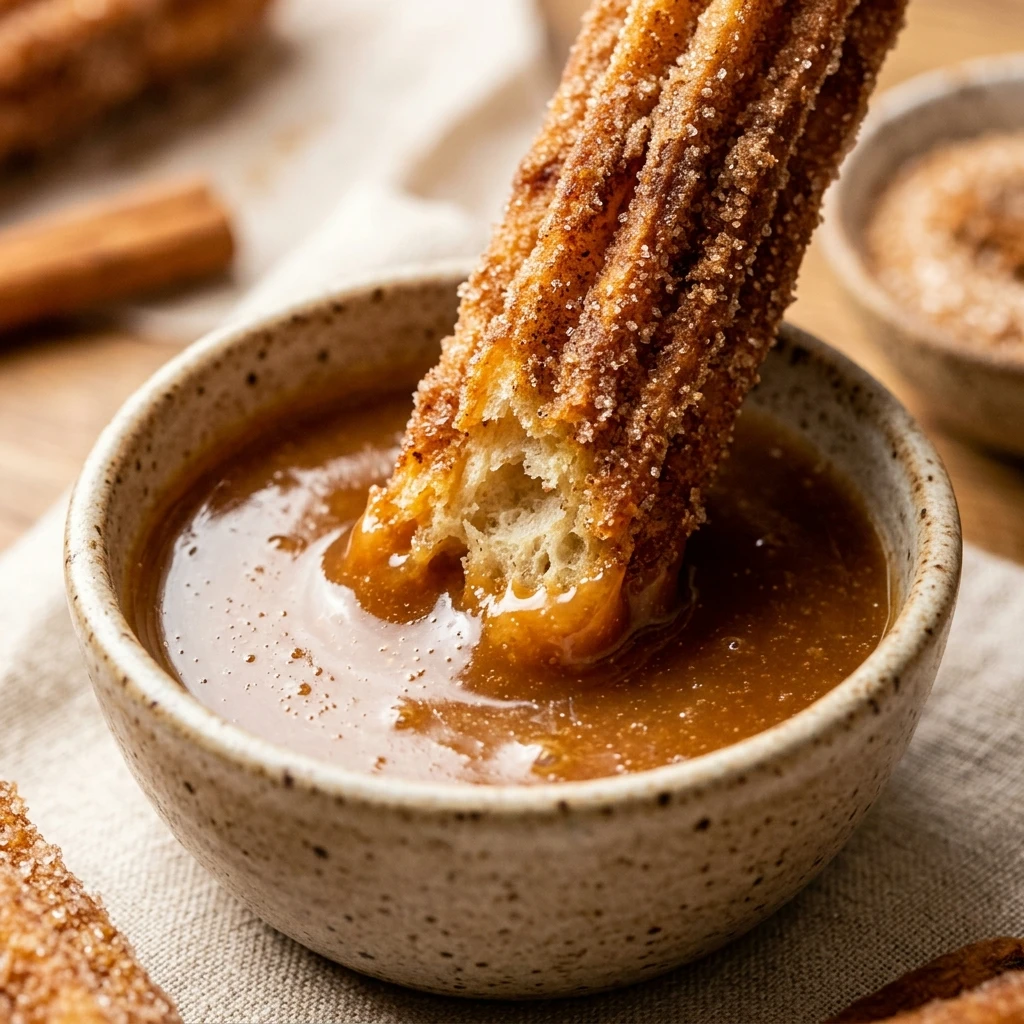 Pumpkin Spice Churros With Caramel Dip Recipe