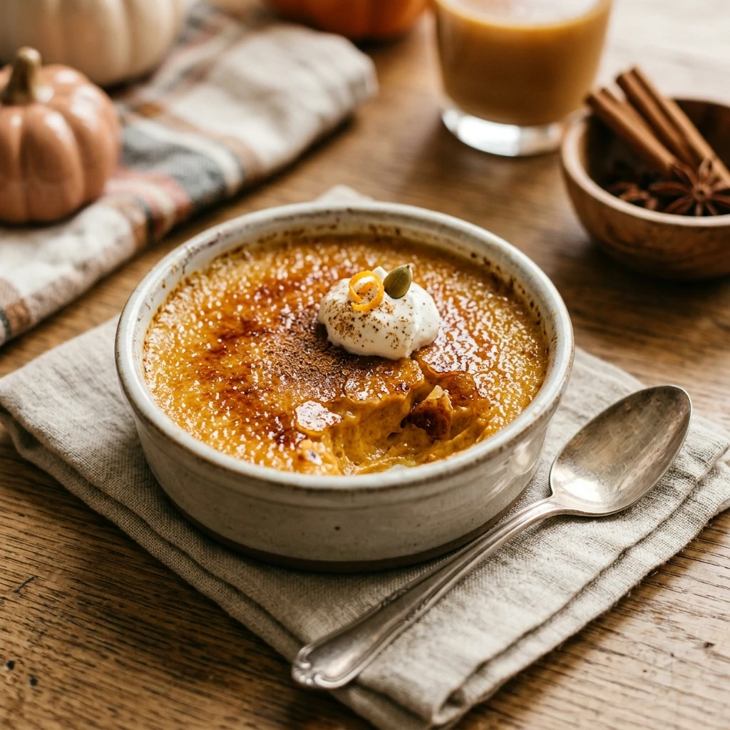 Pumpkin Spice Crème Brûlée No Bake Recipe