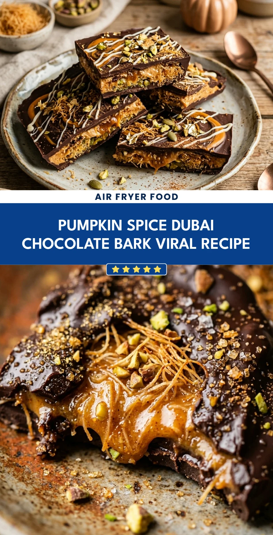 Pumpkin Spice Dubai Chocolate Bark Viral Recipe
