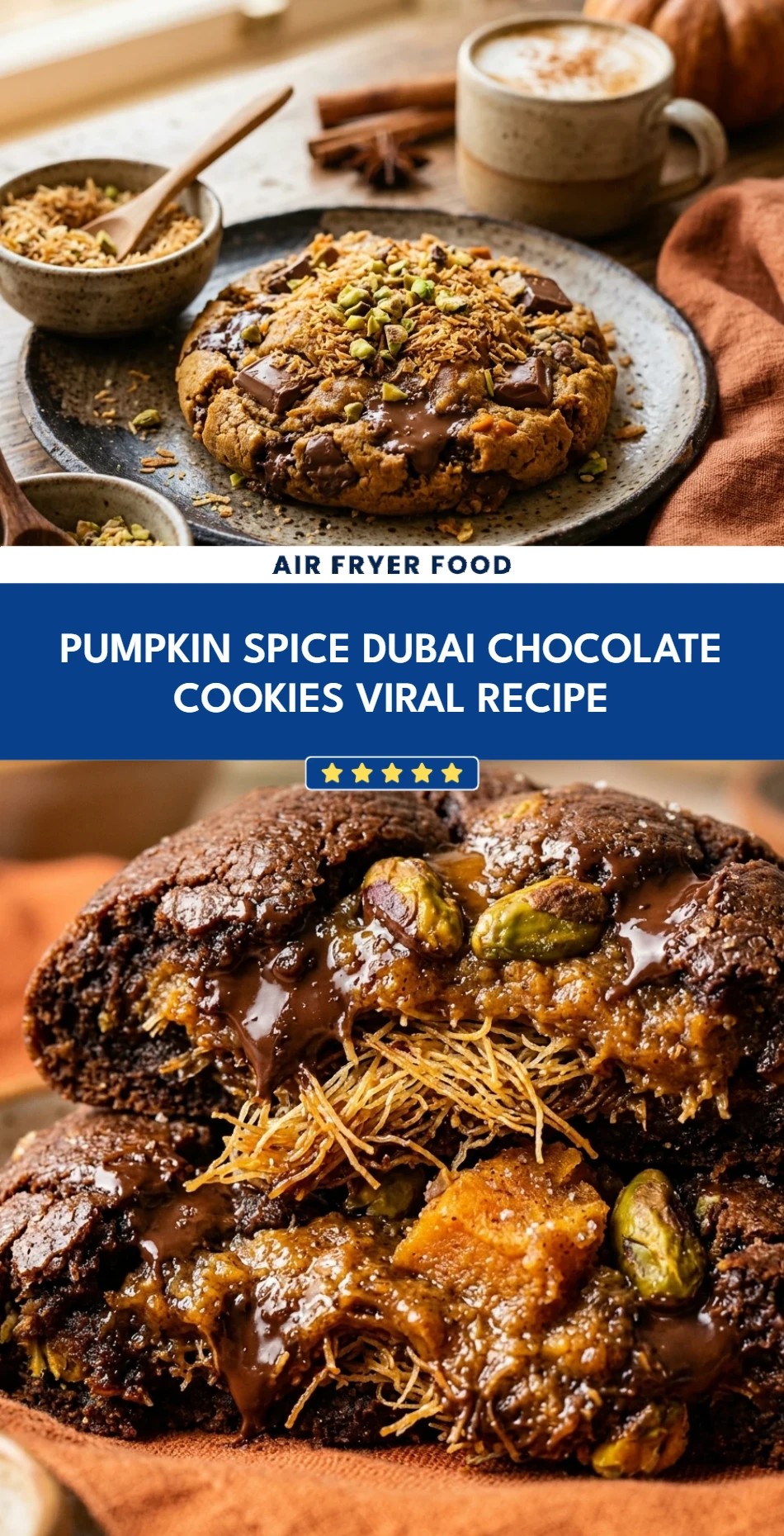 Pumpkin Spice Dubai Chocolate Cookies Viral Recipe