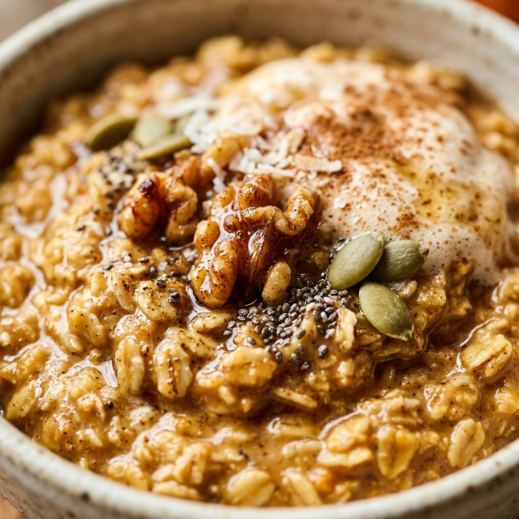 Pumpkin Spice Latte Overnight Oats High Protein