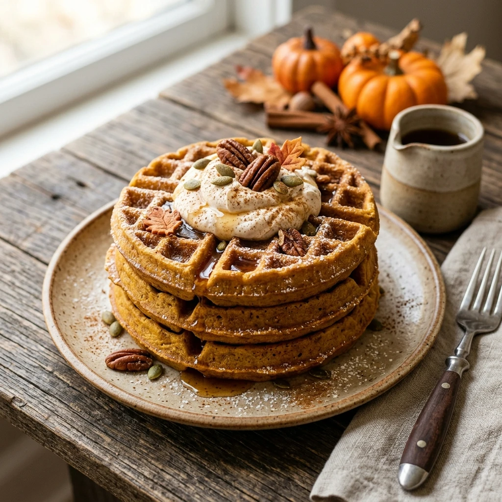 Pumpkin Spice Waffles
