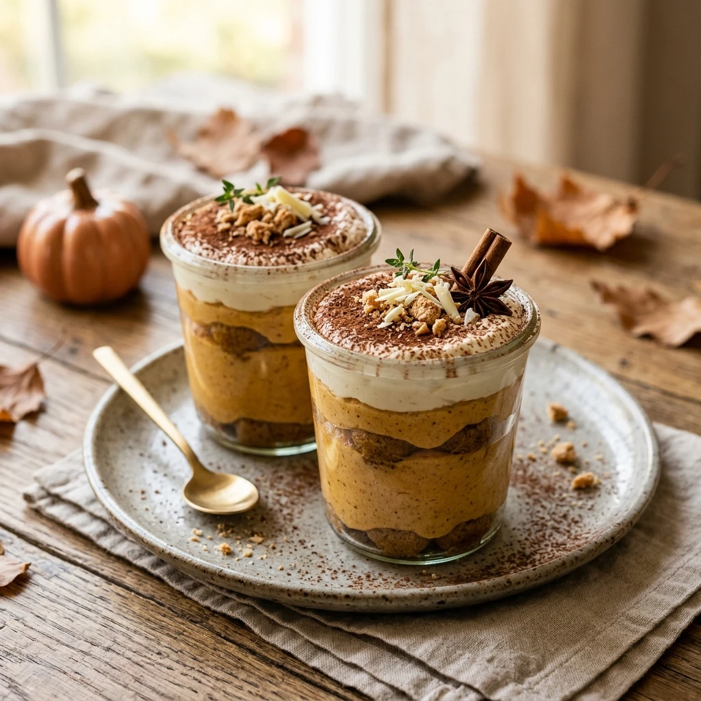 Pumpkin Tiramisu Cups No Bake Dessert
