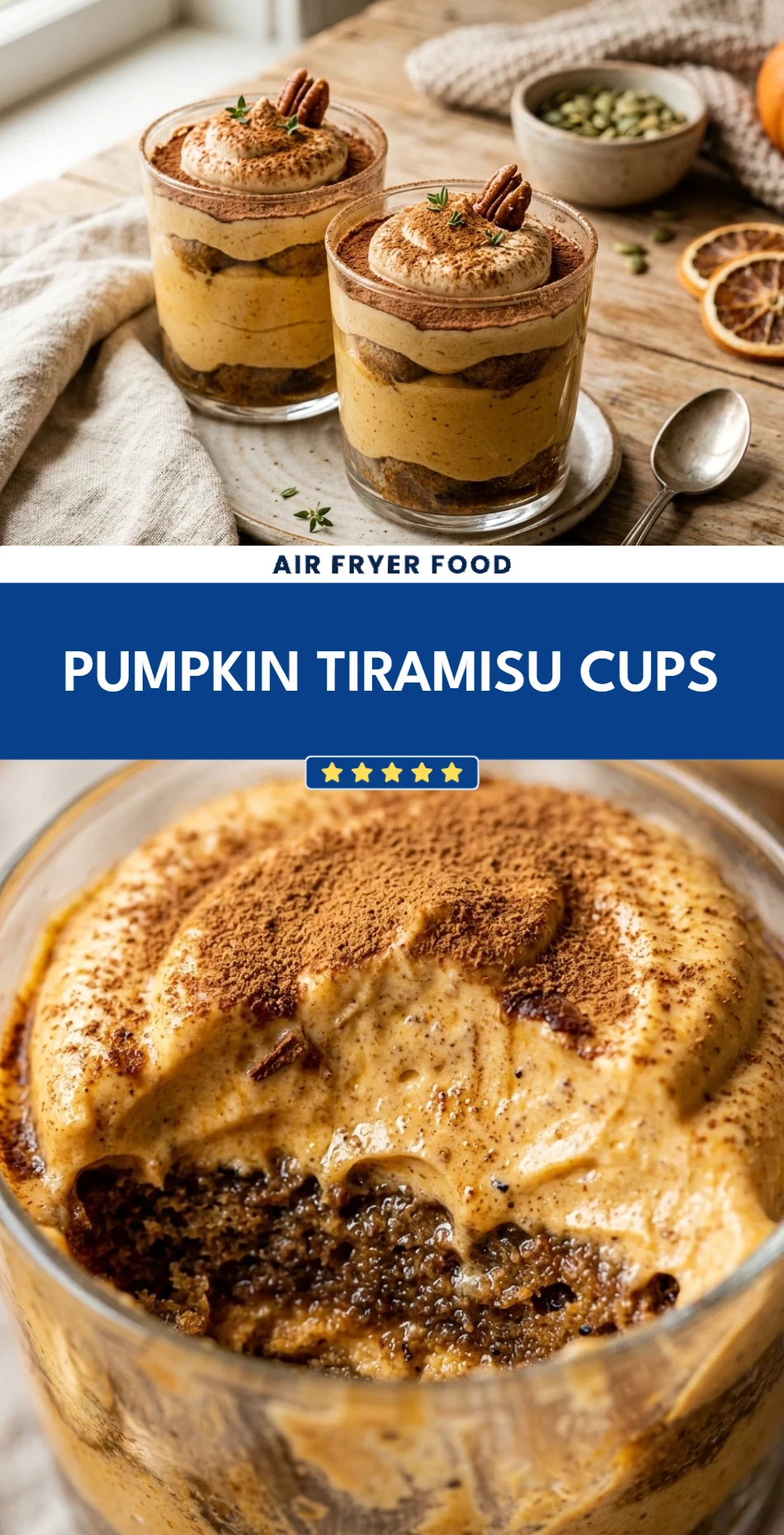 Pumpkin Tiramisu Cups