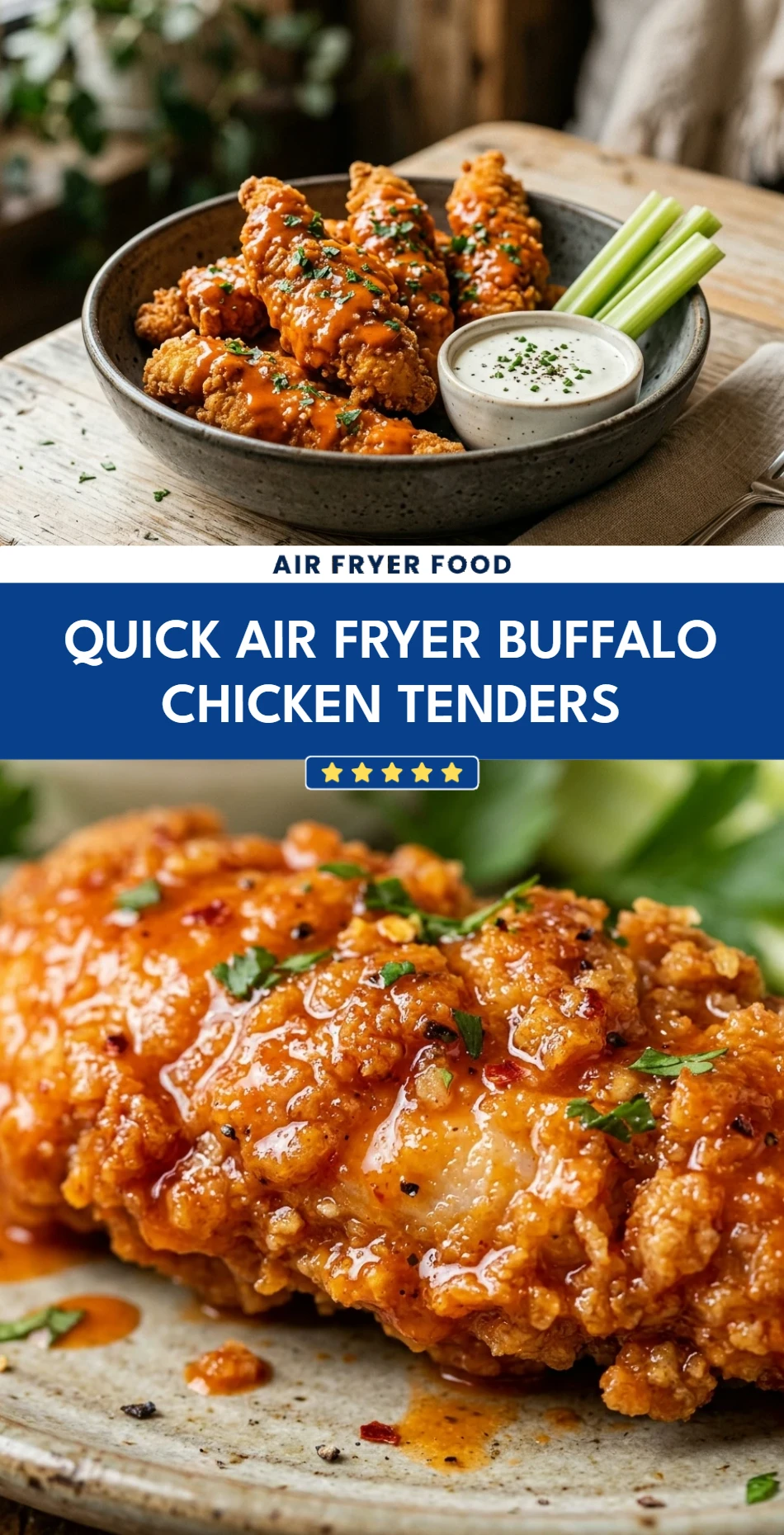 Quick Air Fryer Buffalo Chicken Tenders