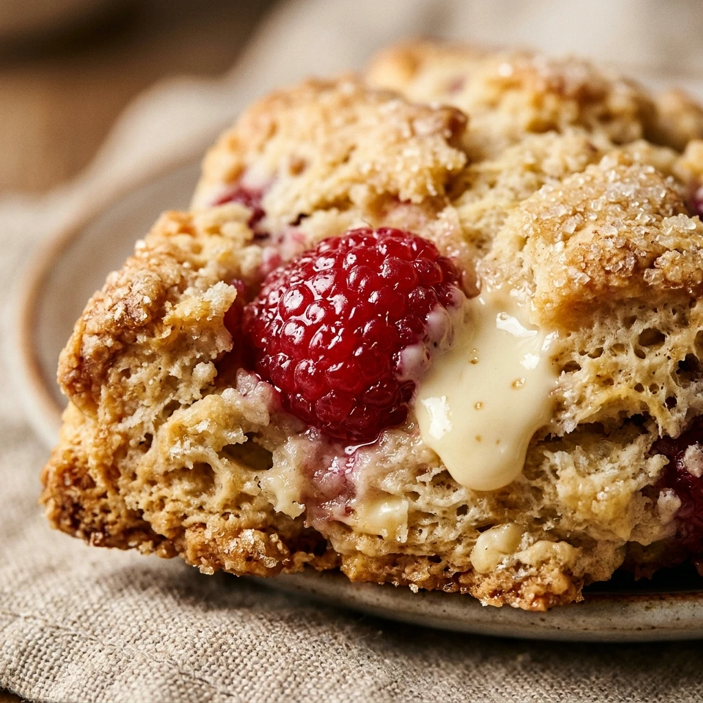 Raspberry White Chocolate Scones